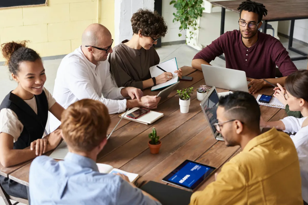 Hive Media team collaborating